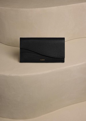 Polene Sierra Wallet Sort | Danmark_P13948