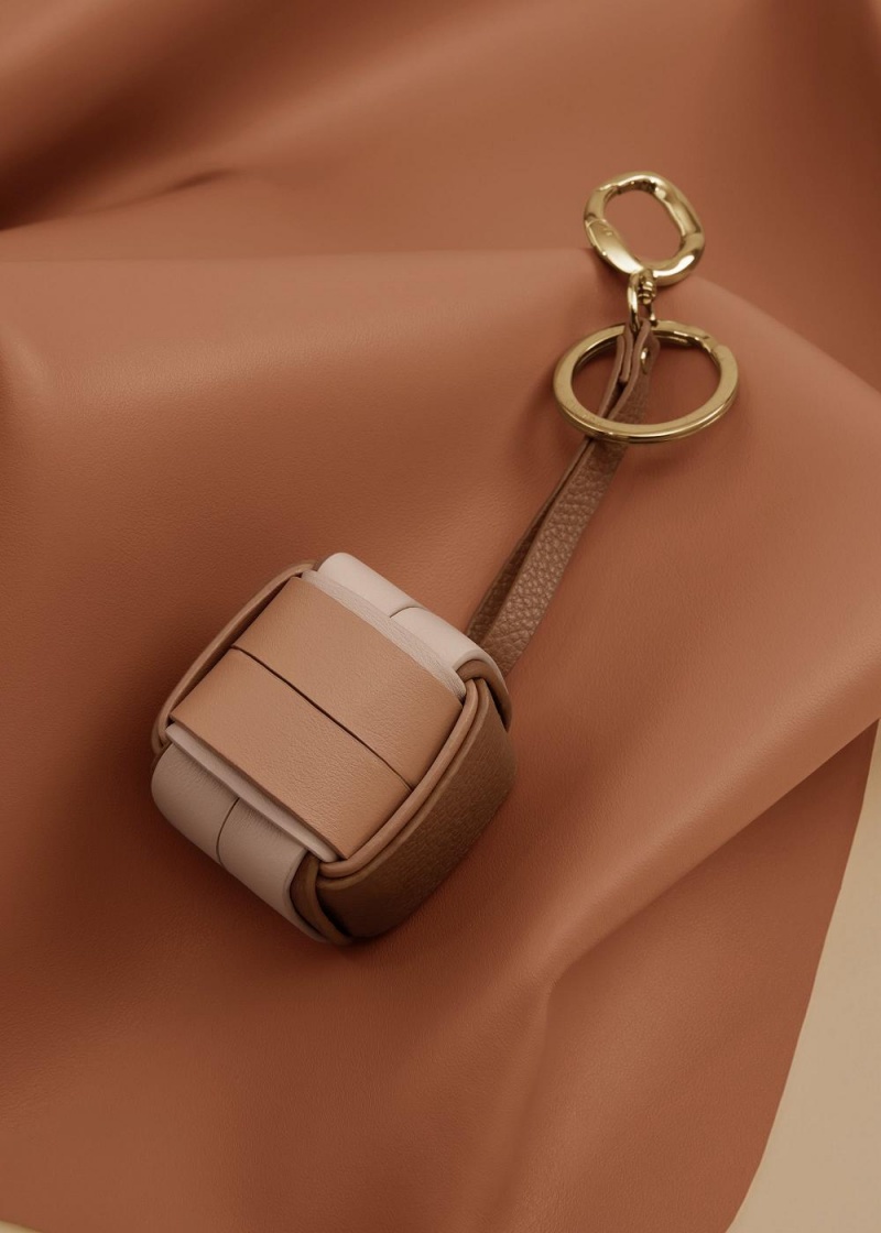 Polene Cubo Keyring Brune | Danmark_P87040