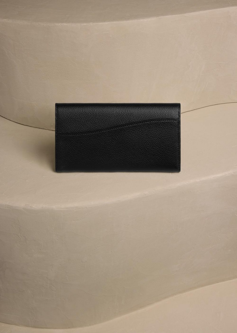 Polene Sierra Wallet Sort | Danmark_P13948