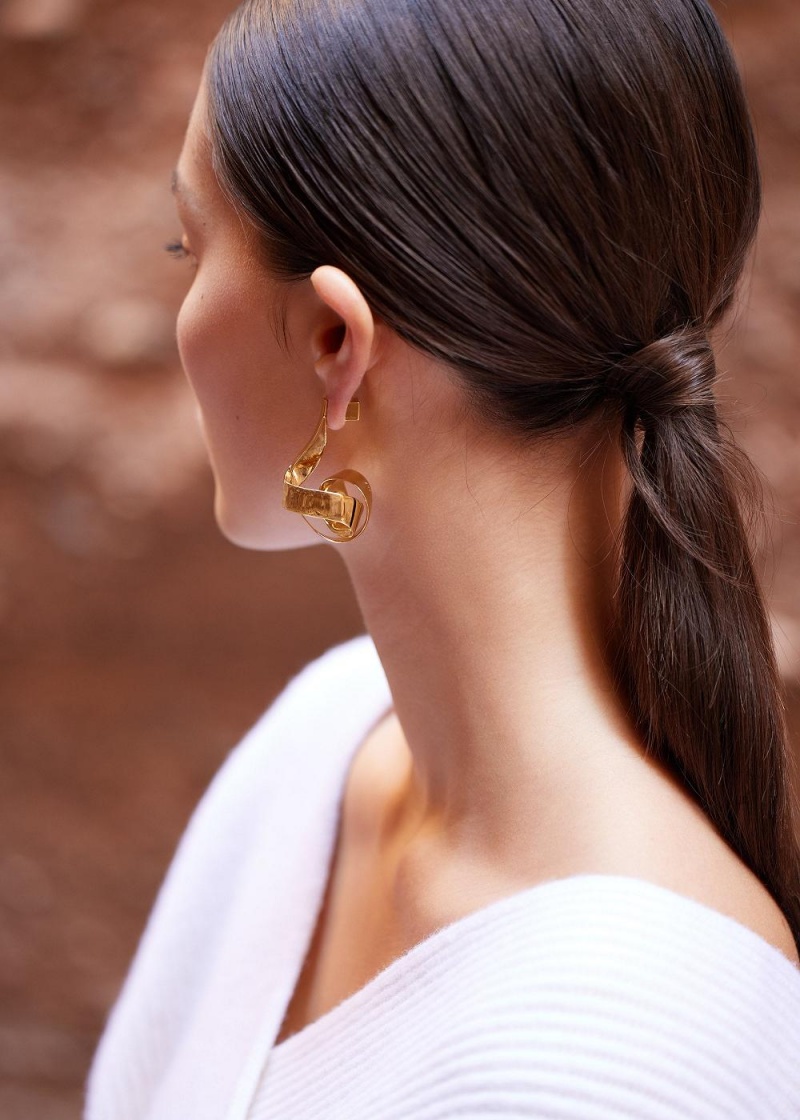 Polene Éole Spiral Earrings Guld | Danmark_P95261